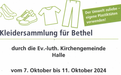 Kleidersammlung für Bethel